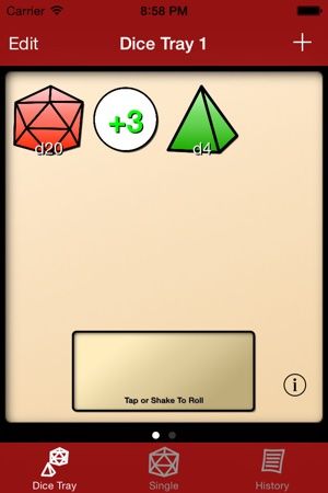 Dice Tray Screenshot